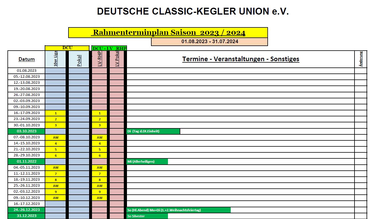 Rahmenterminplan 2023/24